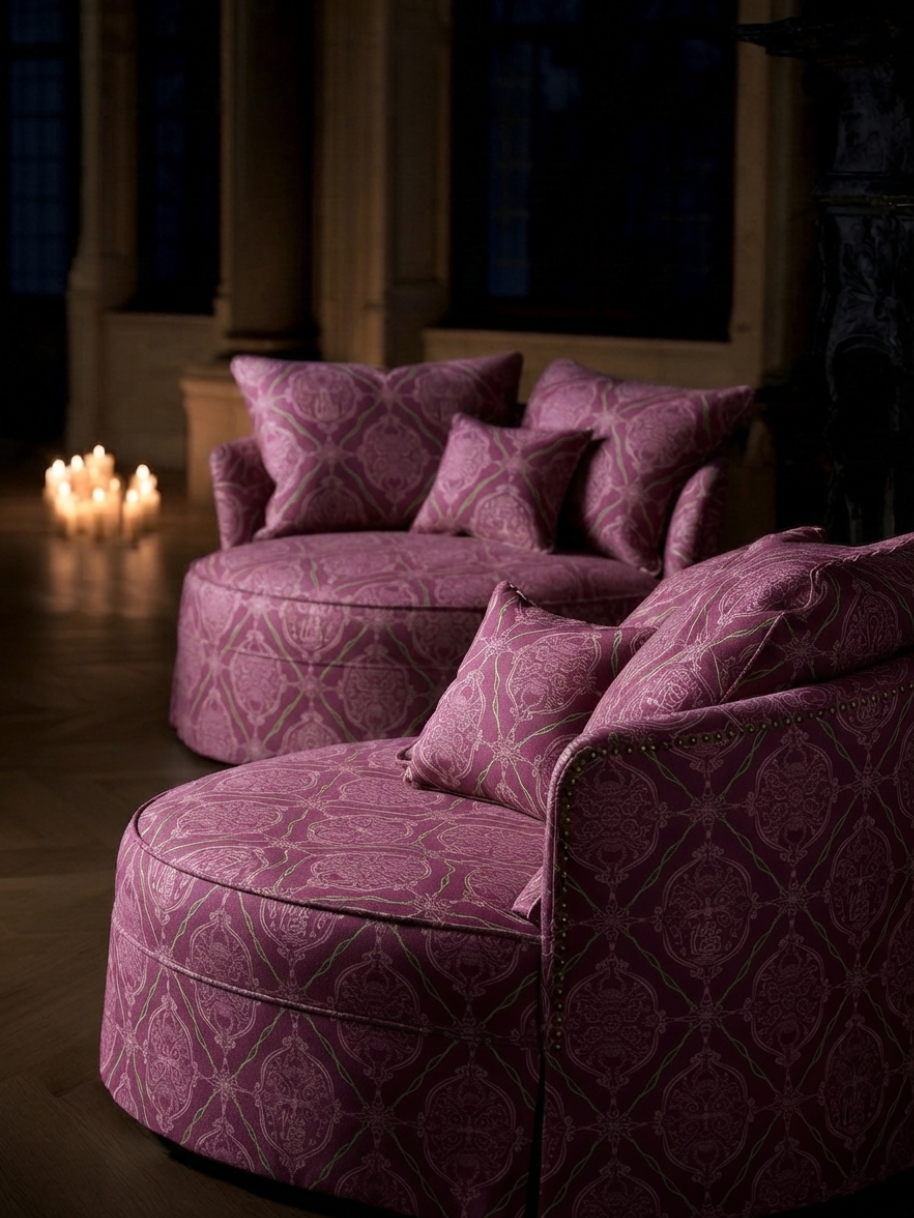 Pink Round Sofa