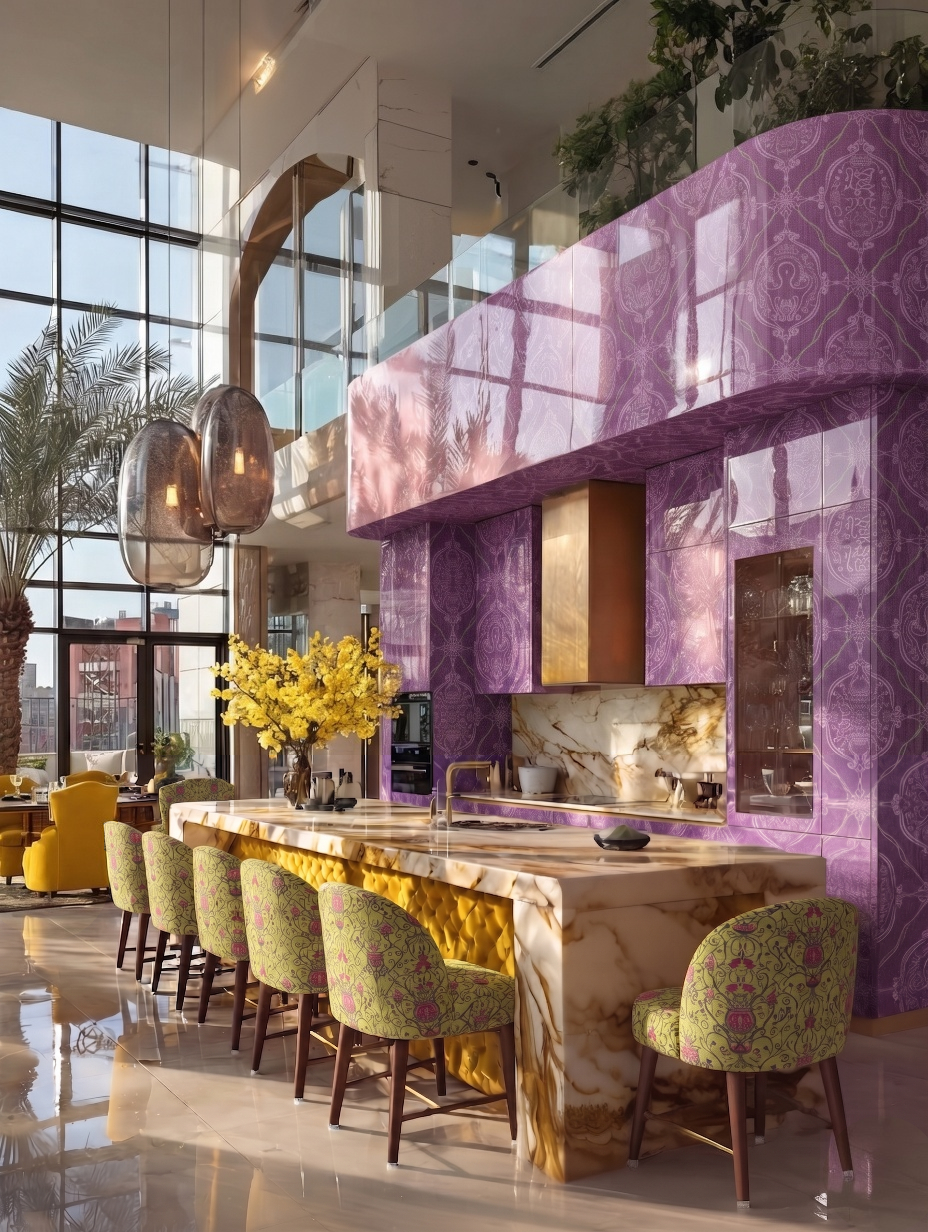 Pink & Yellow Kitchen