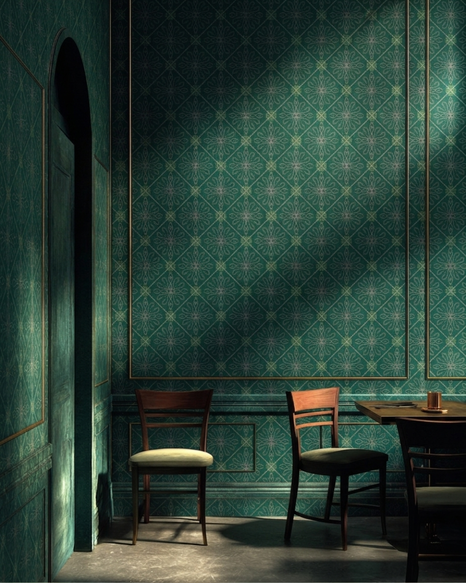 Peacock Green Wallpaper