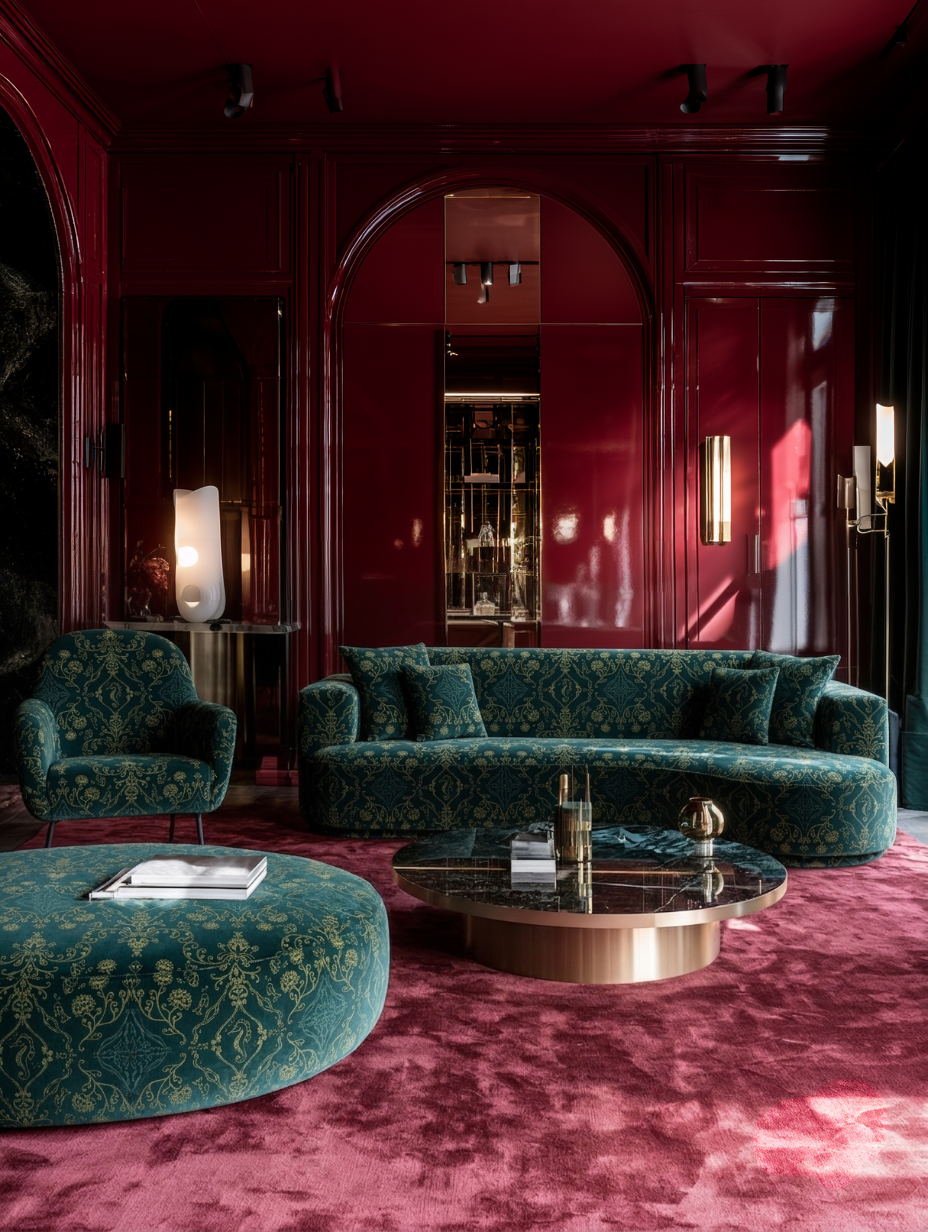 Peacock Green Classic Sofa