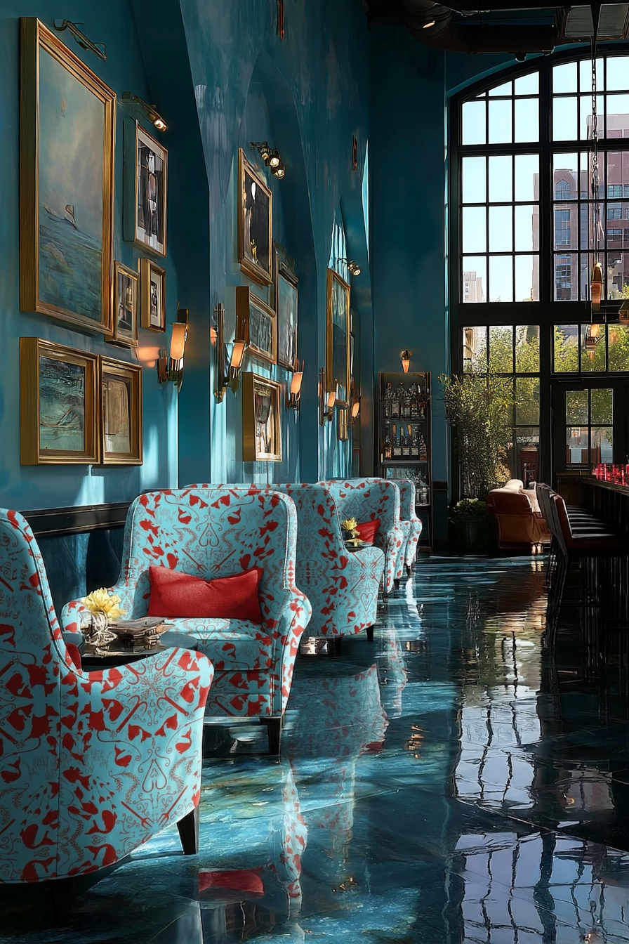 Cerulean Hook Armchair